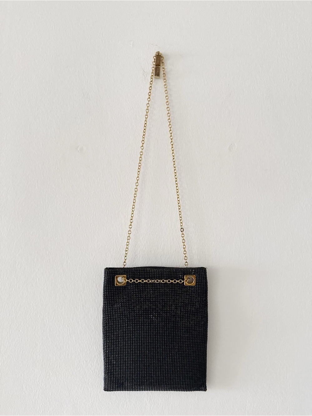 Vintage Whiting & Davis Mesh Black & Gold Bag/Purse